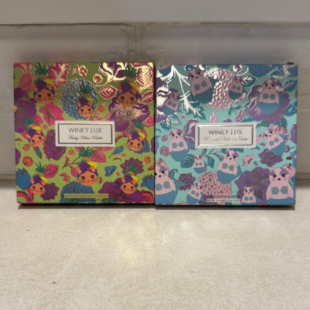 NWT WINKY LUX Fruity Kitten and Mermaid Kitten Eyeshadow palette set of 2